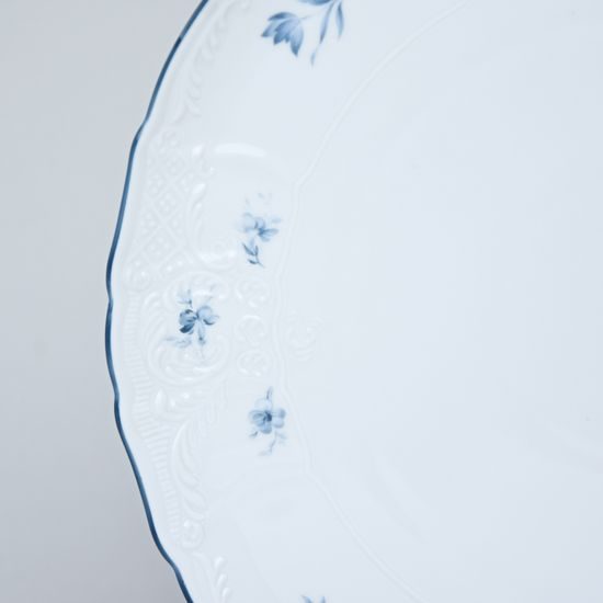 Talíř dortový 32 cm, Thun 1794, karlovarský porcelán, BERNADOTTE kytička