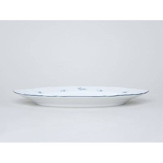 Bowl oval 34 cm, Thun 1794 Carlsbad porcelain, BERNADOTTE blue flower