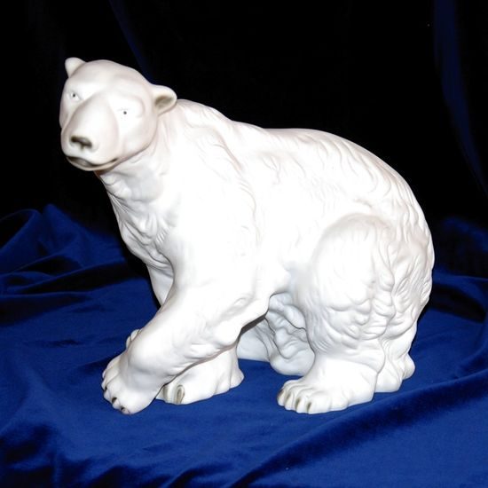 Polar bear 31 x 26 x 26 cm, Porcelain Figures Duchcov