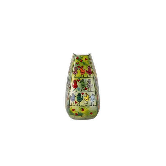 Vase Birds on a Love Wire 16 / 8 / 14 cm, porcelain, J. Rizzi, Goebel