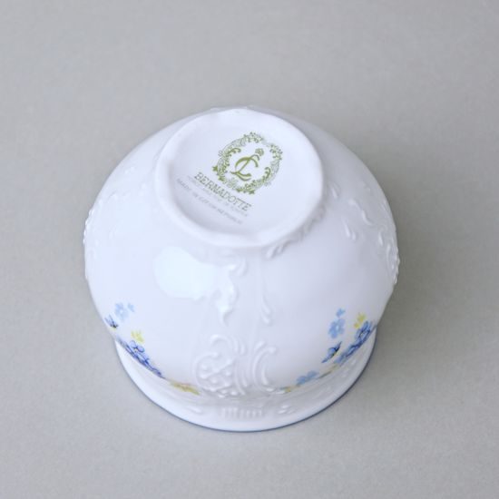 Mustard bowl 150 ml (small sugar bowl), Thun 1794 Carlsbad porcelain, BERNADOTTE Forger-me-not-flower