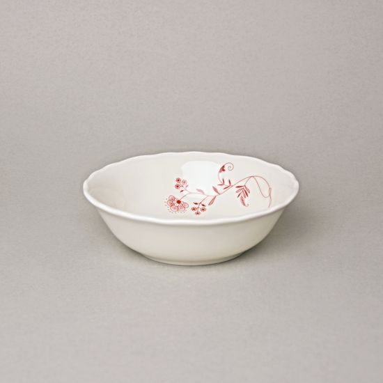 Miska kompotová 14 cm, cibulák ECO červený na ivory, Český porcelán a.s.