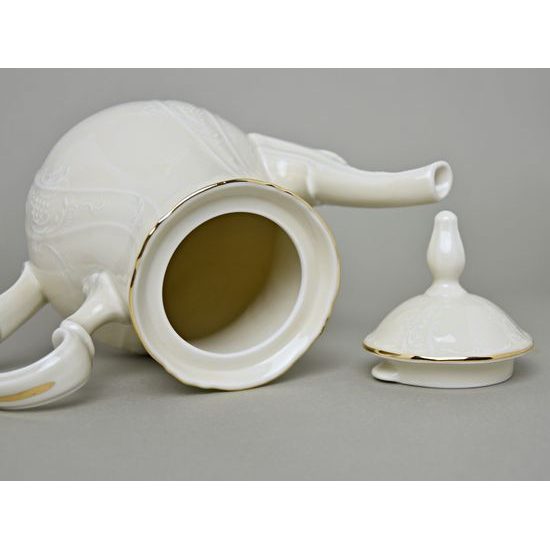 Pot coffee 1,2 l, Thun 1794 Carlsbad porcelain, BERNADOTTE ivory + gold