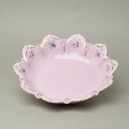 Mísa kulatá 23 cm, Lenka 247p, Růžový porcelán z Chodova