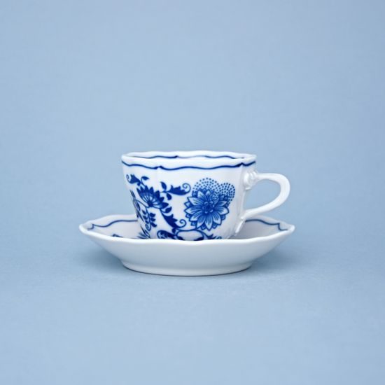 Cup and saucer A+ A, 0,08 l / 11 cm for mocca (mini coffee), Original Blue Onion Pattern, QII