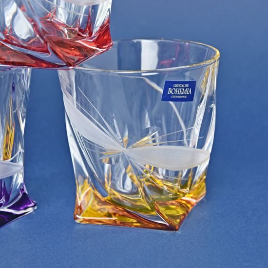 Quadro: Color - Butterfly, Whisky Tumbler set 340 ml, 6pcs., Crystalite Bohemia