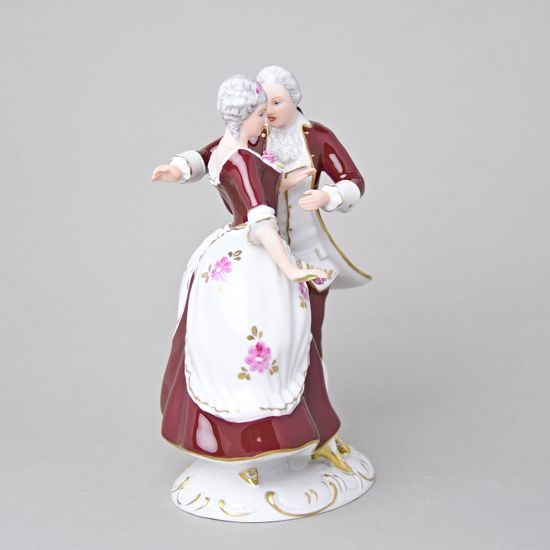 Couple Rococo 16 x 10,5 x 22 cm, Purple, Porcelain Figures Duchcov