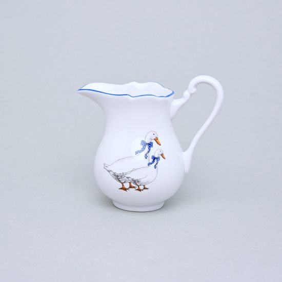 Mlékovka vysoká 0,25 l, Český porcelán a.s., husy