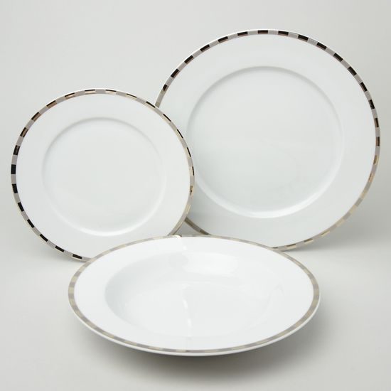 Plate set for 6 persons, Thun 1794 Carlsbad porcelain, OPAL 84032