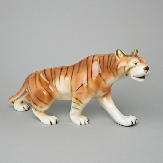 Tiger, ............cm, Luxor, Porcelain figures Duchcov