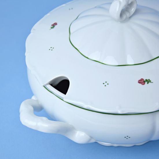 Mísa polévková 2,5 l, Verona červené kvítí + zelená, G. Benedikt 1882