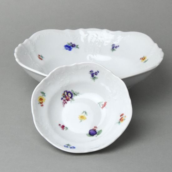 Compot set for 6 persons, Thun 1794 Carlsbad porcelain, BERNADOTTE fruits and flowers