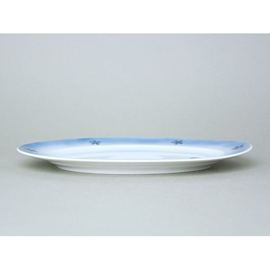 Oval dish 32 cm, Thun 1794 Carlsbad porcelain, BLUE CHERRY