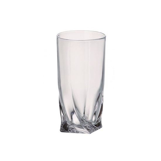 Quadro - Long drink Glass 350 ml, 6 pcs., Crystalite Bohemia