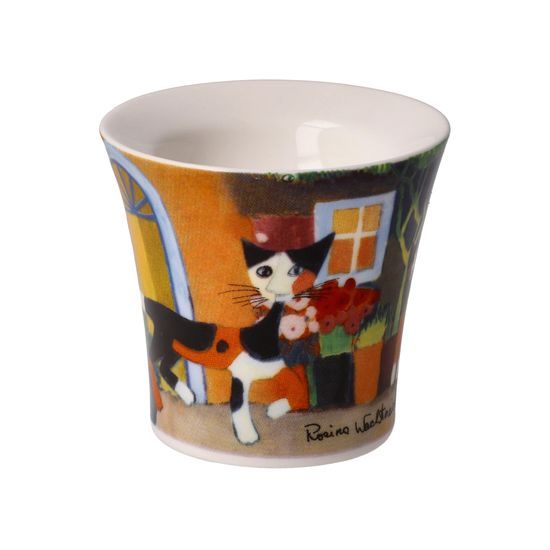 Egg Cups R. Wachtmeister - Una bellissima giornata, 6,5 / 6,5 / 6 cm, Porcelain, Cats Goebel