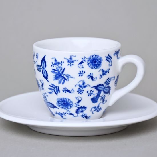 Cup espresso 90 ml and saucer 12,5 cm Milada, Fragments of Onion Pattern, Blue, Český porcelán a.s.