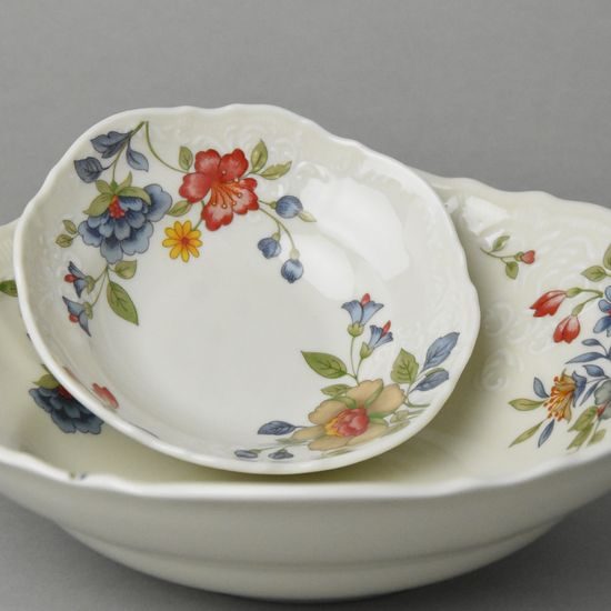 BERNADOTTE ivory čínské květy: Kompotová souprava pro 6 osob, Thun 1794, karlovarský porcelán