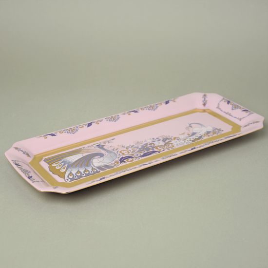 Platter 32 cm, Empir decor Peacock, Rose China Chodov