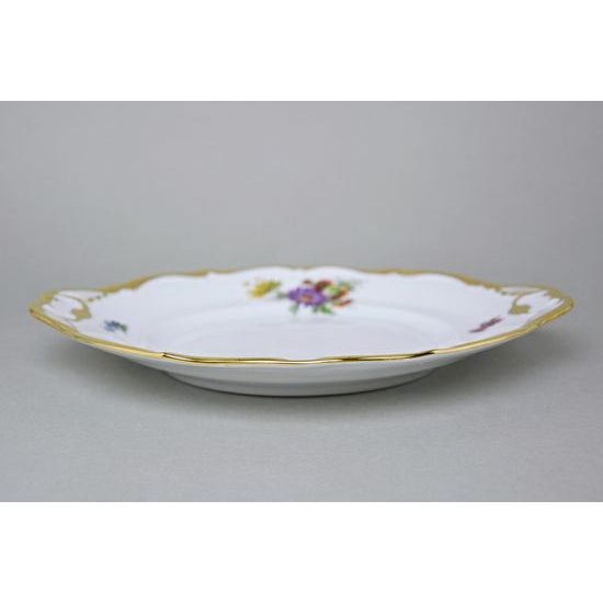 Cake plate 27 cm, Aristocrat, Queens Crown, Original Bohemia porcelain