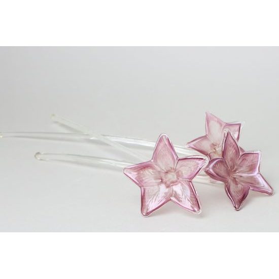 Flower with stem 38 cm - old pink, 1 pcs., Pačinek GLASS