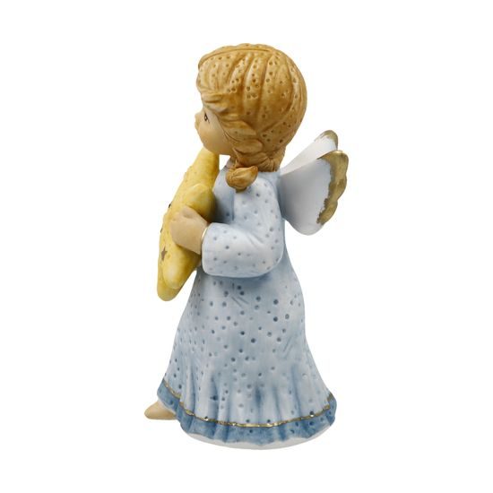 Andílek s usměvavou hvězdou, 4 / 4,5 / 8,5 cm, biskvitový porcelán, Nina & Marco, Goebel