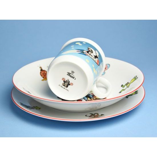 Children's set "Mole and Spaceship", Thun 1794 Carlsbad porcelain