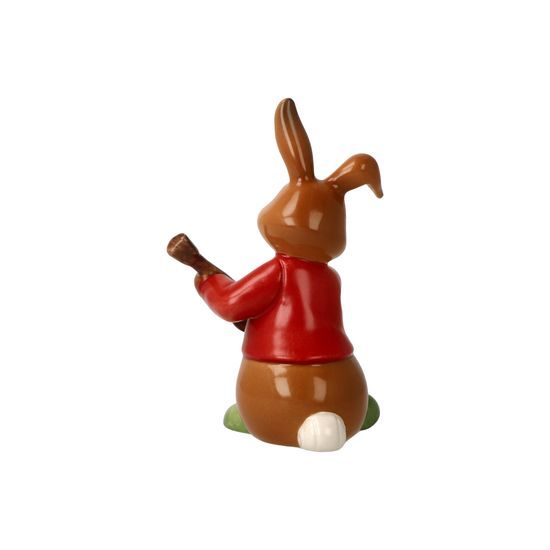 Figurka zajíčka s kytarou 5 / 4 / 8 cm, kamenina, Goebel
