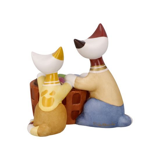 Figurine R. Wachtmeister - Cats Piccoli aiutanti, 11 / 10 / 10 cm, Porcelain, Cats Goebel