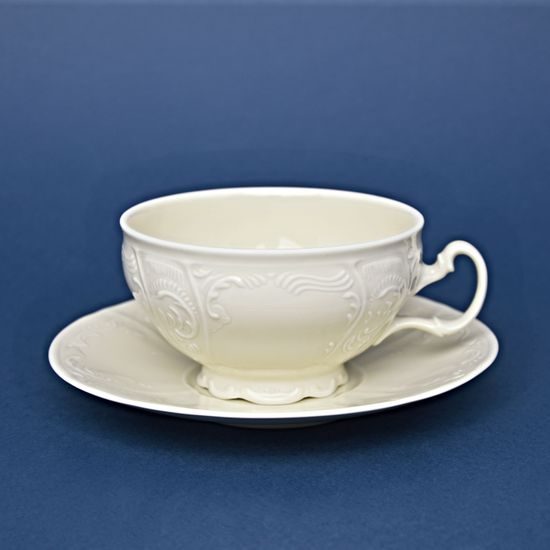 Saucer 17,5 cm, Thun 1794, karlovarský porcelán, BERNADOTTE ivory