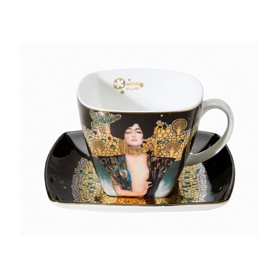 Coffee cup and saucer Gustav Klimt - Judith I, 0,25 l / 14 cm, Fine Bone China, Goebel