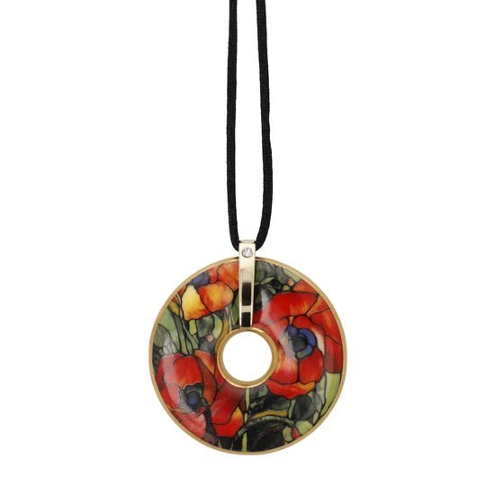 Necklace Poppy 5 / 1 / 5cm, porcelain, L. C. Tiffany, Goebel