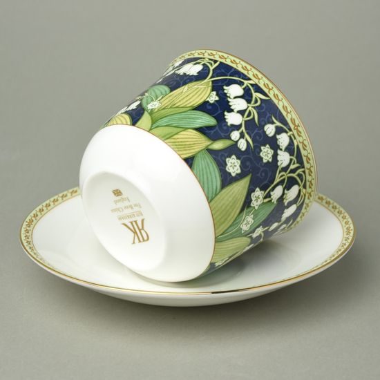 Lily of the valley: Cup 420 ml and saucer 17 cm, Roy Kirkham fine bone china
