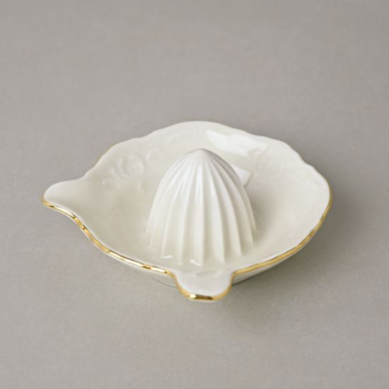 Lemon squeezer, Thun 1794, karlovarský porcelán, BERNADOTTE ivory + gold