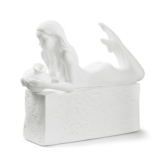 Figurine Zodiac Aquarius, female, 20,4 / 6,8 / 18 cm, high quality biscuit porcelaine, Ch. Marott, Goebel