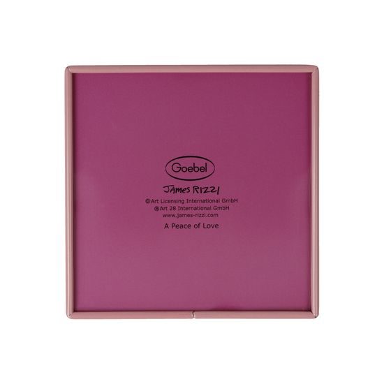 Tea tin James Rizzi - Peace of Love, 7,5 / 7,5 / 11 cm, Metal, Goebel