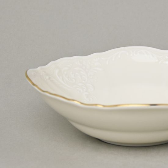 Bowl 16 cm, Thun 1794 Carlsbad porcelain, BERNADOTTE ivory + gold