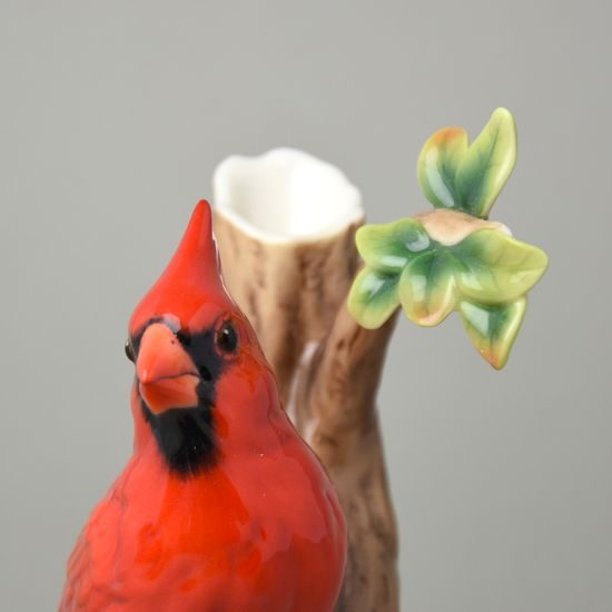 Vase 19 cm, Cardinal bird, FRANZ porcelain