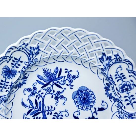 Plate perforated 27 cm, Original Blue Onion Pattern