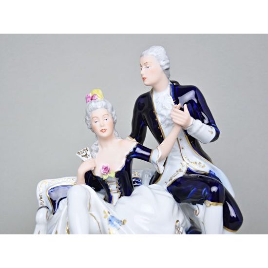 Kanapíčko rokoko 22 x 17,5 x 26 cm, Isis, Porcelánové figurky Duchcov