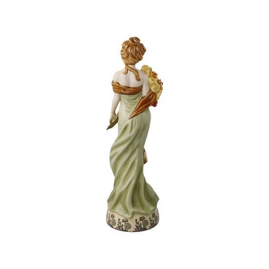 Figurka Jaro 1900, 10 / 9,5 / 32,5 cm, porcelán, A. Mucha, Goebel