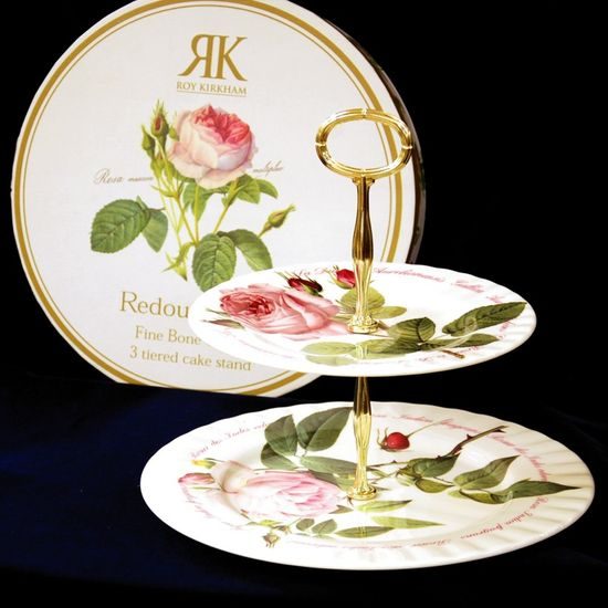 Redoute Rose: Compartment dish 2 pcs., Roy Kirkham China