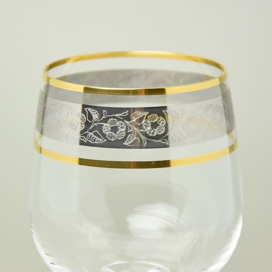 Claudia 230 ml, gold-platinum, wine glass, 1 pcs., Crystalex CZ