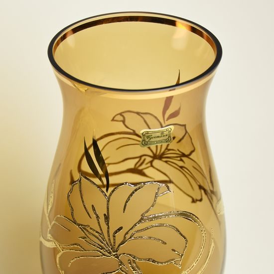 Egermann: Vase Smoke - Gilded Ice, 30 cm, Crystal Vases Egermann