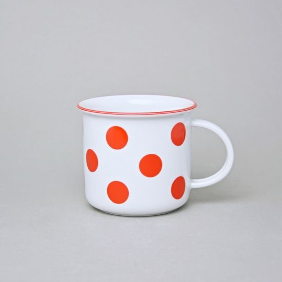 Mug Tina 240 ml, red dots, Cesky porcelan a.s.