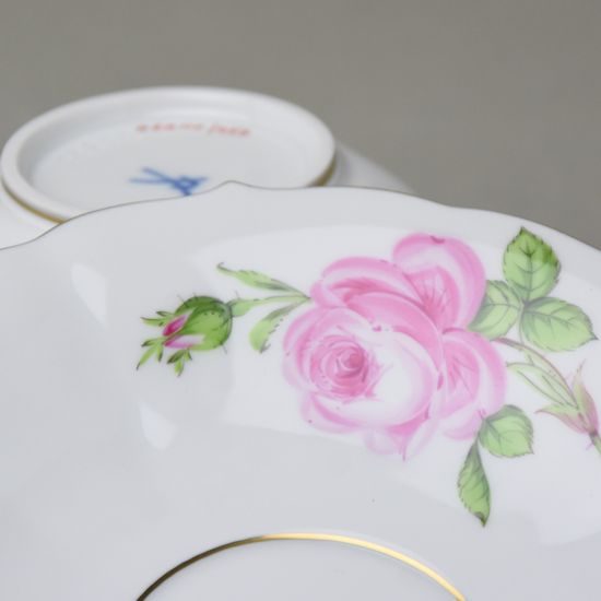 Tea cup 200 ml and saucer 15 cm, meissen rose decor, Meissen porcelain