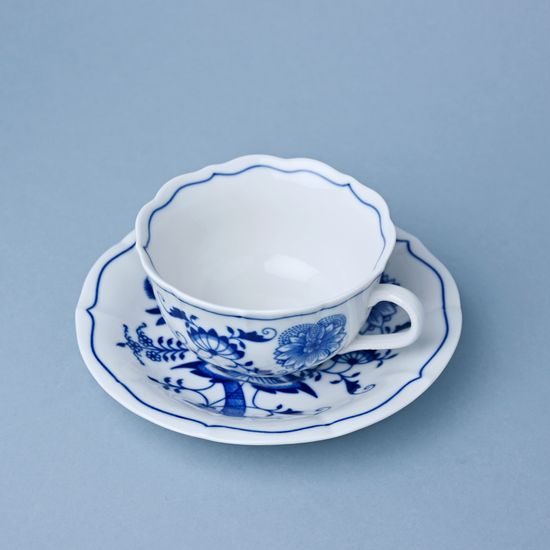 KVARTA: Šálek a podšálek C/1 + ZC1 (zrcadlový podšálek), 200 ml / 15,5 cm na čaj, Cibulák, originální z Dubí