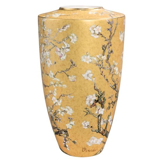 Vase V. Van Gogh - Almond Tree Golden, 29,5 / 29,5 / 55 cm, Porcelain, Goebel