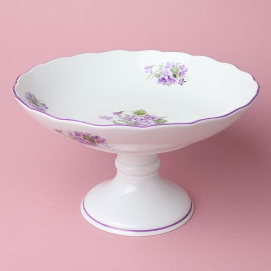 Compot dish on stand 24 cm, Violet, Český porcelán a.s.