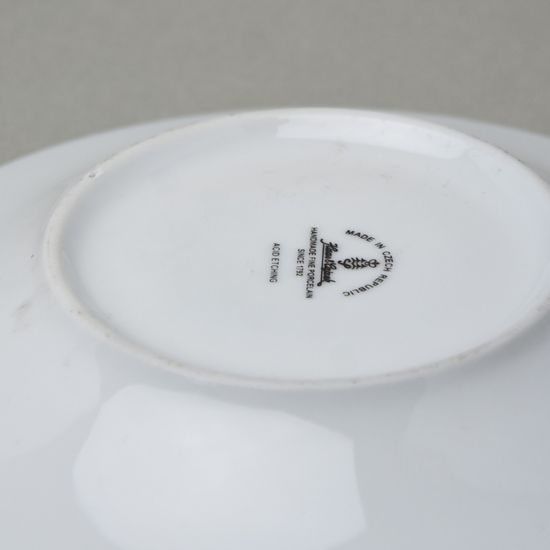 Podšálek 15 cm, platinum etched + cobalt blue, Haas a Czjzek