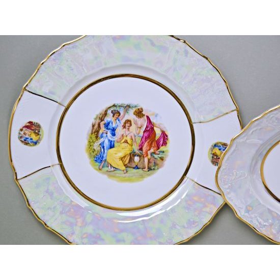 The Three Graces: Dining set for 6 persons, Thun 1794 Carlsbad porcelain, BERNADOTTE